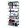 Hallowell Hi-Tech Shelving Extra Heavy-Duty Open Type Add-on Unit with 8 Shelves
