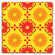 Oscar & Izzy Folksy Love Decorative Tile in Kaleidoscope Yellow-Orange-Red