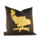 Inhabit Modern Classics Pillow in Chocolate and Sunflower