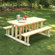 Rustic Natural Cedar Furniture Park Style Picnic Table