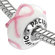 West Coast Jewelry Pacific 925 Murano Breast Cancer Awareness Glass Bead