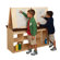 Wood Designs Natural Environment Art Center for Four with Brown Trays