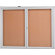 AARCO Enclosed Bulletin Board in Bronze with Cork