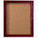 AARCO Enclosed Bulletin Board with Red Oak Frame