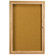 AARCO Enclosed Bulletin Board with Red Oak Frame