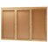 AARCO Enclosed Bulletin Board with Oak Frame and Crown Molding