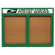 AARCO Enclosed Bulletin Board with Aluminum Frame and Header