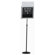AARCO Single Pedestal Letter Board with Acrylic Lift Off Cover