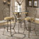 Hillsdale Furniture Brookside Bar Height Glass Bistro Table with Hanover Stools
