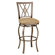 Hillsdale Furniture Brookside Bar Height Glass Bistro Table with Diamond Back Swivel Bar Stools