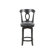 Hillsdale Furniture Corsica 24.5" Swivel Counter Stool with Vinyl Seat in Black