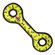 Tuffy's Pet Products Ultimate Tug-O-War Dog Toy in Yellow Bones