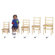 Jonti-Craft KYDZ 16" Wood Classroom Ladderback Chair (Set of 2)