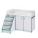 Jonti-Craft Rainbow Accents Diaper Changer with Stairs - Rectangular (48.5" x 23.5)