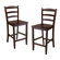 Winsome Ladder Back 24" High Chair in Antique Walnut (Set of 2)