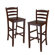Winsome Ladder Back 30" High Chair in Antique Walnut (Set of 2)