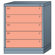 Lyon Workspace Products Mid-Range Standard Cabinet with 5 Drawers: 30" W x 28 1/4" D x 37 3/16" H