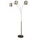 Nova Steccia Three Light Arc Floor Lamp in Black