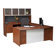 Regency Deluxe Bow-Front U Executive Desk with Hutch
