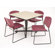 Regency Hospitality Four Zeng Chairs with Square Table