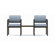 Lesro Lenox Two Chairs with Connecting Center Table