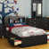 South Shore Spark Mate's Platform Bed with Bookcase Headboard