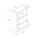 South Shore Axess Three Shelf Bookcase in Pure White
