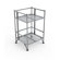 Convenience Concepts XTRA Storage 2 Tier Folding Shelf in Silver