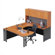 ABCO Endure U-Shape Left Configuration Executive Workstation with Hutch