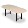 ABCO 144" Wide Oval Top Conference Table with Slab Base