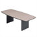 ABCO 144" Wide Boat Shape Top Conference Table with Slab Base
