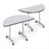 ABCO Smart Tables: 24" x 84" Rectangle Thermofused Melamine Conference Table and Half Circle Kit