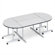 ABCO Smart Tables: 24" x 84" Rectangle Thermofused Melamine Conference Table and Half Circle Kit