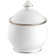 Nikko Ceramics Sentiments Band of Platinum Sugar Bowl with Lid