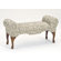 Bernards Traditional Boudoir Upholstered Bench