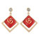 Franz Collection Red Rose Earrings