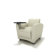 Mayline Group Santa Cruz Leather Mobile Lounge Chair with Tablet