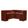 Mayline Group Luminary Reception Station with Return and 2 File Pedestals