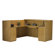 Mayline Group Luminary Reception Station with Return and 2 File Pedestals