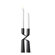 Menu Powder-Lacquered Steel Double Candlestick