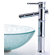 Kraus Broken Glass 16.5" Vessel Sink and Rivera Faucet