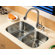 Kraus  Stainless Steel Undermount 32" Double Bowl Kitchen Sink with Pull-Out Kitchen Faucet and Soap Dispenser