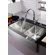 Kraus Farmhouse 36" 70/30 Double Bowl Kitchen Sink with Faucet and Soap Dispenser