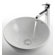 Kraus Ceramic 6" x 15.7" Round Sink in White with Ramus Single Lever Faucet