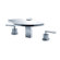 Kraus Bathroom Combos Widespread Waterfall Fantasia Faucet with Double Lever Handles