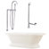 Giagni Capri 67" Tub with Floor Mount Faucet and Lever Handles