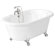 American Bath Factory Celine AcraStone Double Ended Champagne Massage Bath Tub Faucet Package 1 in White