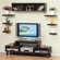 Hokku Designs Somer Hanging Shelves and Cabinet in Red Cocoa