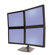 Ergotron Desk Stand 100 Quad Monitor- Vertical