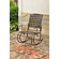 International Caravan Santa Fe Wrought Iron Outdoor Patio Rocker